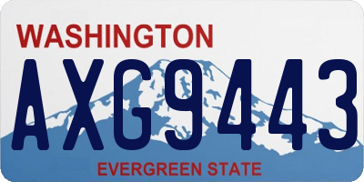 WA license plate AXG9443
