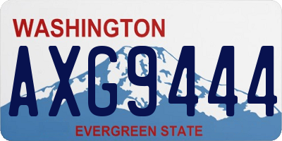 WA license plate AXG9444