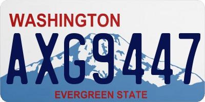 WA license plate AXG9447