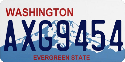 WA license plate AXG9454