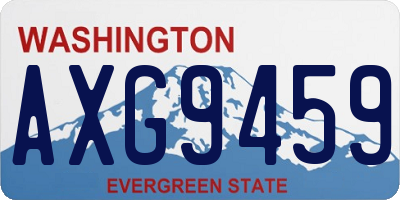 WA license plate AXG9459