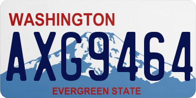 WA license plate AXG9464