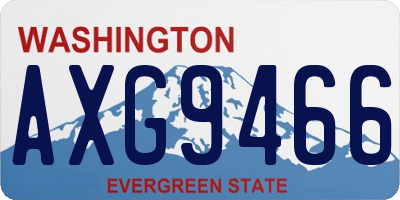 WA license plate AXG9466