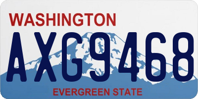 WA license plate AXG9468