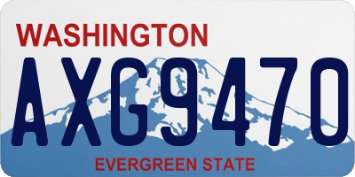 WA license plate AXG9470