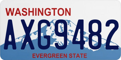 WA license plate AXG9482