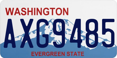 WA license plate AXG9485