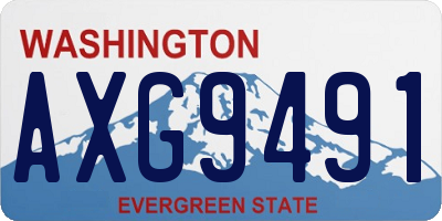 WA license plate AXG9491