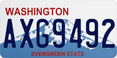 WA license plate AXG9492