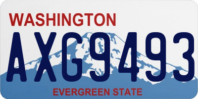 WA license plate AXG9493