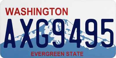 WA license plate AXG9495