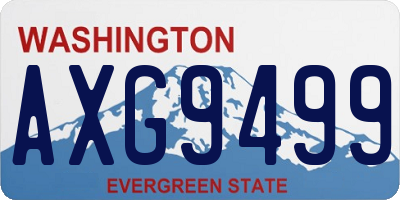 WA license plate AXG9499