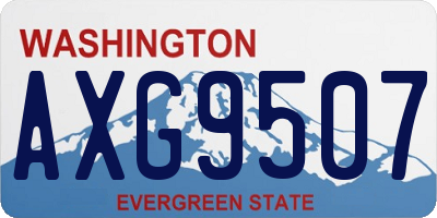 WA license plate AXG9507
