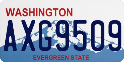 WA license plate AXG9509