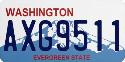 WA license plate AXG9511