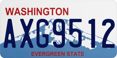 WA license plate AXG9512