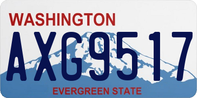 WA license plate AXG9517