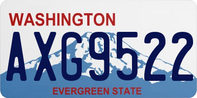 WA license plate AXG9522
