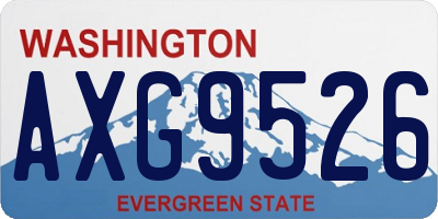WA license plate AXG9526
