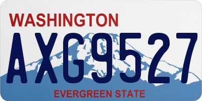 WA license plate AXG9527