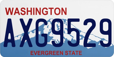 WA license plate AXG9529