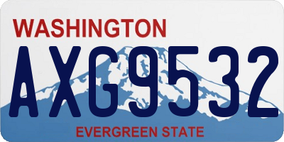 WA license plate AXG9532