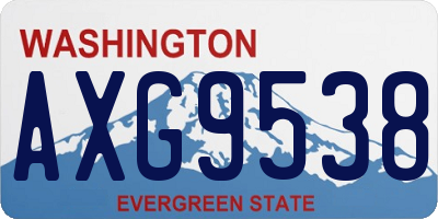 WA license plate AXG9538