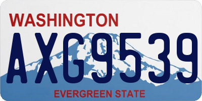 WA license plate AXG9539
