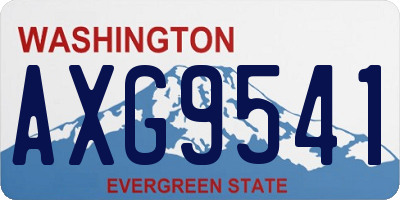 WA license plate AXG9541