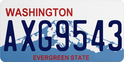 WA license plate AXG9543