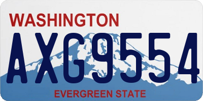 WA license plate AXG9554