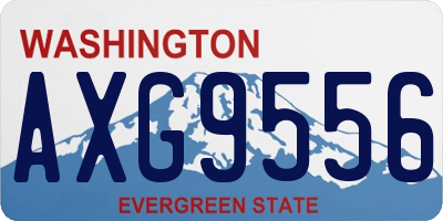 WA license plate AXG9556