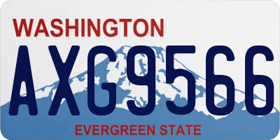 WA license plate AXG9566