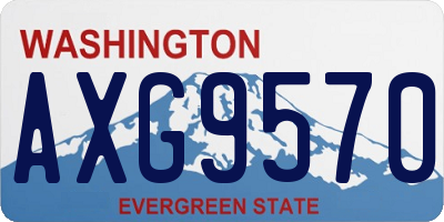 WA license plate AXG9570