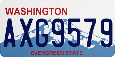 WA license plate AXG9579
