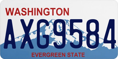 WA license plate AXG9584