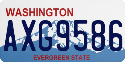 WA license plate AXG9586