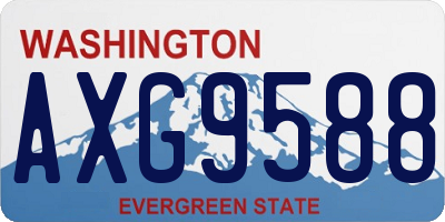 WA license plate AXG9588