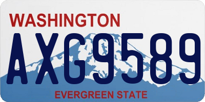 WA license plate AXG9589