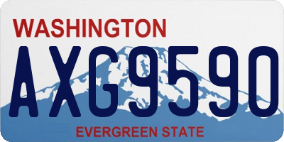 WA license plate AXG9590