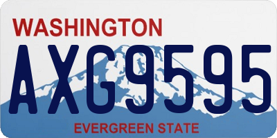 WA license plate AXG9595