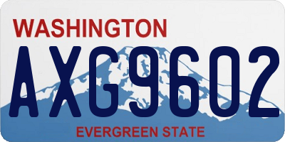 WA license plate AXG9602