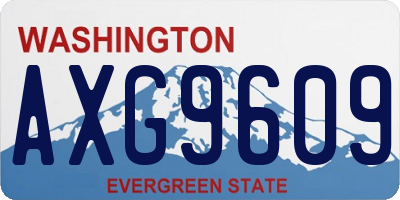WA license plate AXG9609