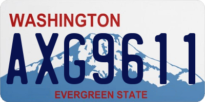 WA license plate AXG9611
