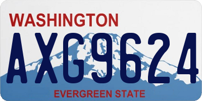 WA license plate AXG9624