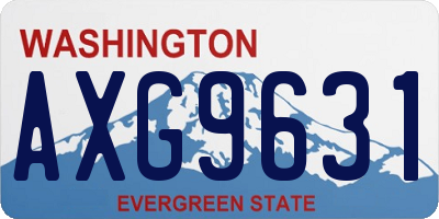 WA license plate AXG9631