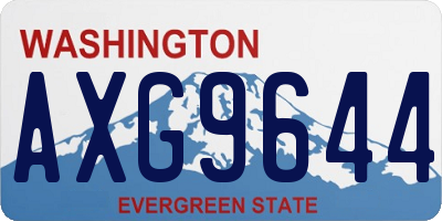 WA license plate AXG9644