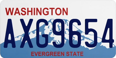 WA license plate AXG9654