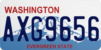WA license plate AXG9656