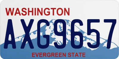 WA license plate AXG9657